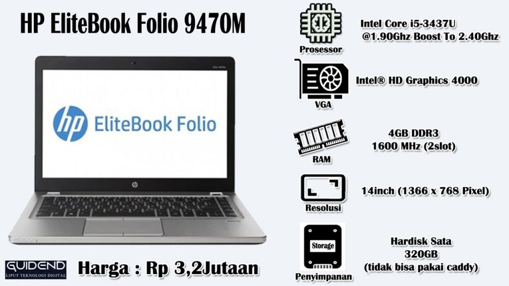HP EliteBook Folio 9470M 5 Rekomendasi Laptop