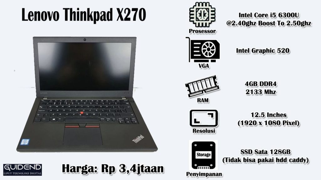 Lenovo Thinkpad X270 5 Rekomendasi Laptop